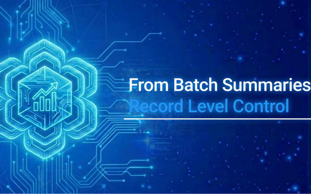 Quote: "From Batch Summaries To Record Level Control"